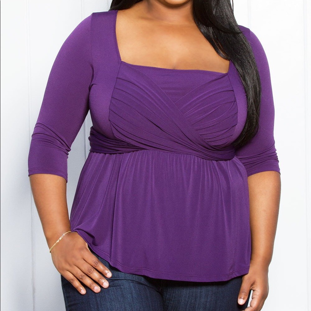 Eggplant Charlotte Tie Top